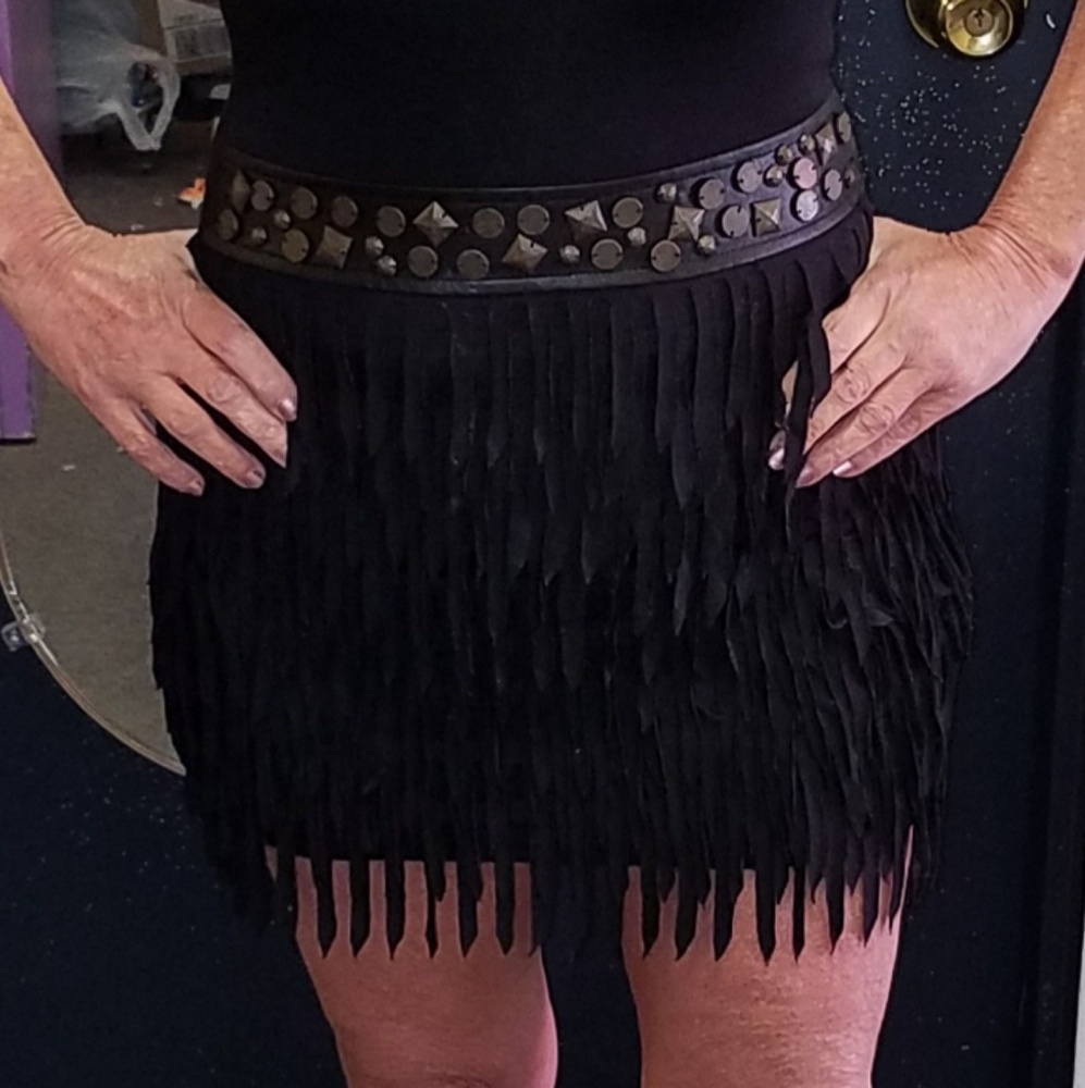 WILSTER Dress Black Fringe